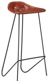 vidaXL Σετ Επίπλων Μπαρ 5 τεμ. Μασίφ Ανακυκλωμένο Ξύλο / Γνήσιο Δέρμα