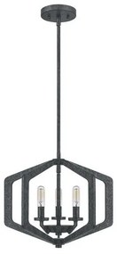 Κρεμαστό Φωτιστικό Οροφής 3xE14 40W IP20 Μαύρο Vanguard QZ-VANGUARD-3P-OK Elstead QZ-VANGUARD-3P-OK Μαύρο