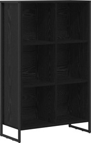 vidaXL Βιβλιοθήκη Μαύρη Οξυά 68 x 30 x 108 cm Επεξεργασμένο Ξύλο
