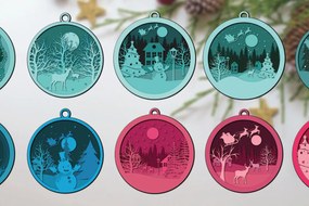 Intra απο ξύλο plywood 3mm-4mm πάχος Τρισδιάστατη δέσμη αρχείων χριστουγεννιάτικου χαρτιού Δίασταση 1200x1200 cm INTRAFABR-18510607