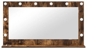 vidaXL Καθρέφτης το vanity  Καπνιστή βελανιδιά Ξύλο, Γυαλί
