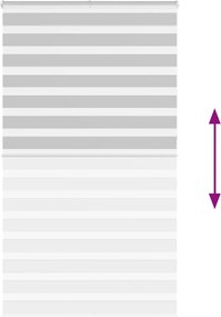 vidaXL Ζέβρα τυφλή Ανοιχτό Γκρι Πλάτος υφάσματος 115,9 εκ. Πολυεστέρας