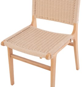 Καρέκλα Ignacio Rubberwood Σχοινί Φυσικό 50x60x87Υεκ.