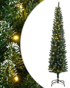 vidaXL Χριστουγεννιάτικο Δέντρο Slim Αρθρωτό με 300 LED 240 εκ.