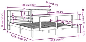 ΣΚΕΛΕΤΟΣ ΚΡΕΒΑΤΙΟΥ ΧΩΡΙΣ ΣΤΡΩΜΑ 180X200 ΕΚ ΜΑΣΙΦ ΞΥΛΟ ΠΕΥΚΟΥ 3305806