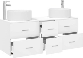 vidaXL Σετ Επίπλων Μπάνιου 3 τμχ. Λευκό 49,5 x 44,5 x 65,5 εκ