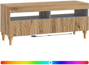 vidaXL Ντουλάπα LED Τηλεόρασης Artisan Δρυς Επεξεργασμένο Ξύλο