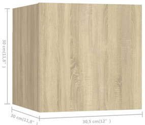 vidaXL Σετ Επίπλων Τηλεόρασης 8 Τεμαχίων Sonoma Δρυς Επεξ. Ξύλο