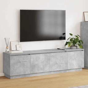 vidaXL Βιτρίνα τηλεόρασης με LED Γκρι σκυροδέματος 180 x 38 x 49 εκ
