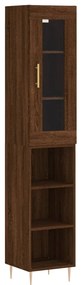 vidaXL Ντουλάπι Καφέ Δρυς 34,5 x 34 x 180 εκ. από Επεξεργασμένο Ξύλο