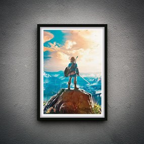Πόστερ & Κάδρο Zelda Breath of the Wild GM026 30x40cm Μαύρο Ξύλινο Κάδρο (με πόστερ)
