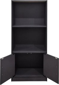 Βιβλιοθήκη Tekaro pakoworld ανθρακί 60x30x120εκ