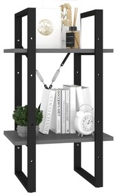 vidaXL Βιβλιοθήκη με 2 Ράφια Γκρι 40 x 30 x 70 εκ. από Επεξ. Ξύλο