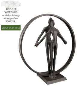 Διακοσμητικό ArteLibre Ζευγάρι Αγκαλιάζεται Καφέ Μέταλλο 7x18.5x18.5cm