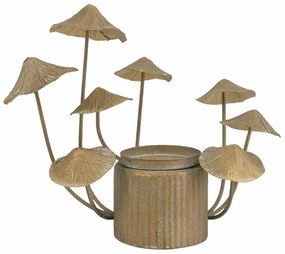 Artekko Artekko Mushroom Κηροπήγιο Μέταλλο Χρυσό (28x23x24.5)cm 49662