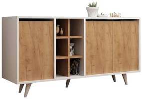 Μπουφές HM9432.01 Με Πόρτες 140x40x86cm White-Walnut Μελαμίνη