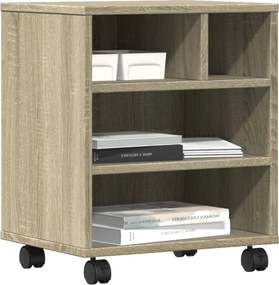 vidaXL Βάση Εκτυπωτή με Ρόδες Sonoma Δρυς 41 x 32 x 48 εκ.