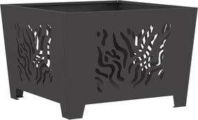 vidaXL Φωτιά Μαύρο 60 x 60 x 40 cm Ατσάλι