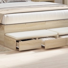 vidaXL Συρτάρια για κρεβάτι Σονομα Άλμα 135x36,5x16,5 εκ από επεξεργασμένο ξύλο