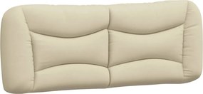 vidaXL Κρεβάτι με Στρώμα Hvar Κρεμ 140x190 εκ. Υφασμάτινο