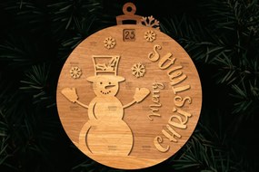 Σετ των 3 Intra απο ξύλο plywood 3mm-4mm πάχος Χριστουγεννιάτικο στολίδι αντίστροφης μέτρησης Δίασταση 8x8 cm INTRAFABR-107491990