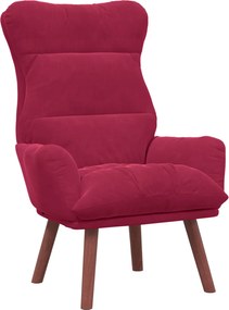 vidaXL Πολυθρόνα Κόκκινο 69 x 74 x 93 εκ. Βελούδο