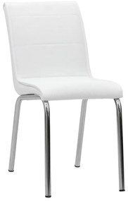 Καρέκλα Avante pakoworld PU λευκό-πόδι χρωμίου Model: 190-000039
