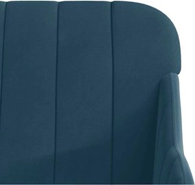 vidaXL Πάγκος Μπλε 110x76x80 εκ. Βελούδινος