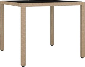 vidaXL Σέτ φαγητού για κήπο 5 pcs Μπεζ συνθετικό ρατάν