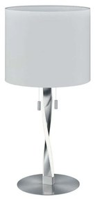 Φωτιστικό Επιτραπέζιο Led Nandor 2x300Lm 62x30cm Nickel Mat-White 575310307 Trio Lighting Μέταλλο,Ύφασμα