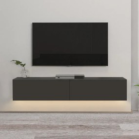 Έπιπλο τηλεόρασης επιτοίχιο Aristo Megapap από μελαμίνη με LED χρώμα ανθρακί 135x31,6x25εκ. - Μελαμίνη - GP042-0170,4