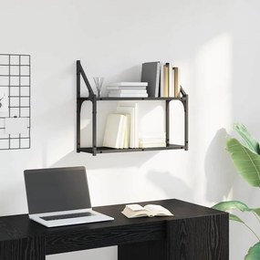 vidaXL Ράφι Τοίχου Επιτοίχιο Μαύρη δρυς 60 x 21 x 51 cm
