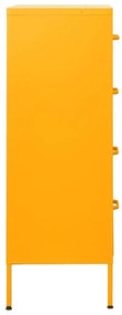Συρταριέρα Μουσταρδί 80 x 35 x 101,5 εκ. από Ατσάλι - Κίτρινο