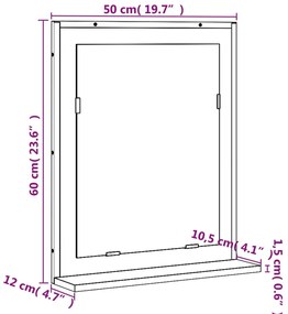 ΚΑΘΡΕΦΤΗΣ ΜΠΑΝΙΟΥ ΜΕ ΡΑΦΙ ΚΑΦΕ ΔΡΥΣ 50X12X60 ΕΚ. ΜΟΡΙΟΣΑΝΙΔΑ 842420