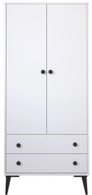 Ντουλάπα Δίφυλλη ArteLibre AMARI Λευκό Μοριοσανίδα 82x48x180cm-14870043