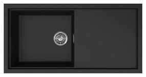 Νεροχύτης κουζίνας SINTESI 480 Black 86 ELLECI 100x50cm