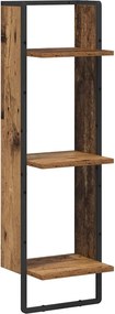 vidaXL Ράφι Τοίχου Επιτοίχιο Παλιό Ξύλο 30 x 25 x 100 cm