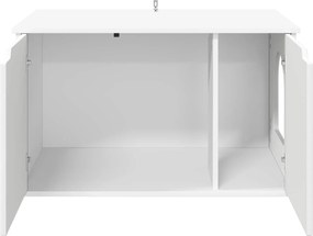 vidaXL Σπίτι Γάτας Λευκό 85 x 55 x 50,5 εκ Επεξεργασμένο ξύλο