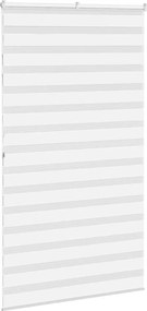 vidaXL Ζέβρα τυφλή Λευκό Πλάτος υφάσματος 125,9 εκ. Πολυεστέρας