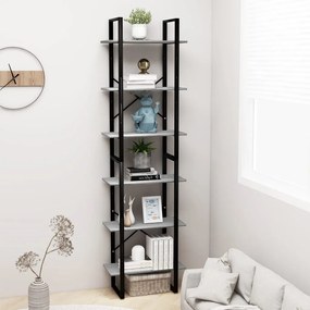 vidaXL Ράφι Αποθήκευσης Γκρι Σκυρ. 60x30x210 εκ Επεξεργ. Ξύλο