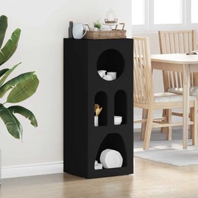 VidaXL Πλαϊνό γραφείο ELST Μαύρο 40 x 35 x 100.5 εκ Επεξεργασμένο Ξύλο