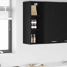 vidaXL Κρεμαστό ντουλάπι Μαύρη Οξυά 30 x 29,5 x 80 εκ.