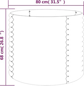vidaXL Ζαρντινιέρα Ασημί 80x80x68 εκ. Γαλβανισμένος χάλυβας