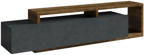 Έπιπλο τηλεόρασης Bron-Φυσικό σκούρο-Ανθρακί