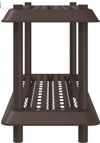 vidaXL Μονάδα Ραφιού 2 επίπεδα 100 x 40 x 55,5 εκ. PP Καφέ