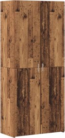 vidaXL Ντουλάπι αποθήκευσης 2 pcs Παλιό ξύλο 80 x 42,5 x 225 εκ