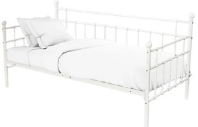 Κρεβάτι-Καναπές Havelock λευκό μεταλλικό 90x190x98εκ 197.6x95.7x98 εκ.