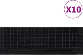 vidaXL Πατάκια Σκάλας 10 τεμ. 25 x 75 εκ. από Καουτσούκ