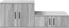 vidaXL Ντουλάπι αποθήκευσης 2 pcs Γκρίζο Σονομα 118 x 41 x 40 εκ