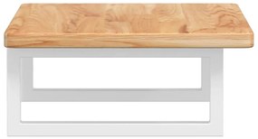 vidaXL Ράφι Νιπτήρα Τοίχου από Ατσάλι / Μασίφ Ξύλο Δρυός